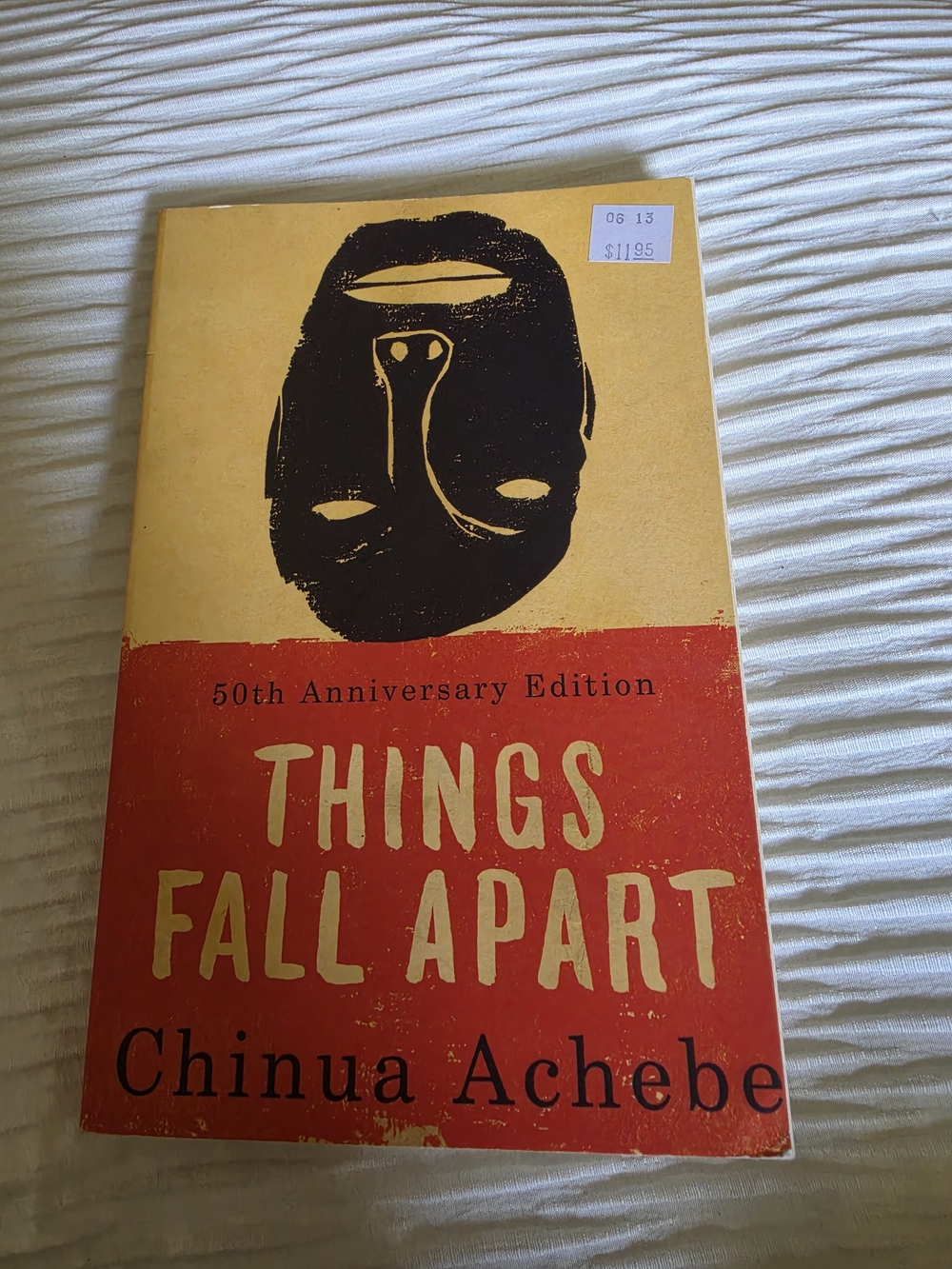 Things Fall Apart by Chinua Achebe - Red and Mustard Cover